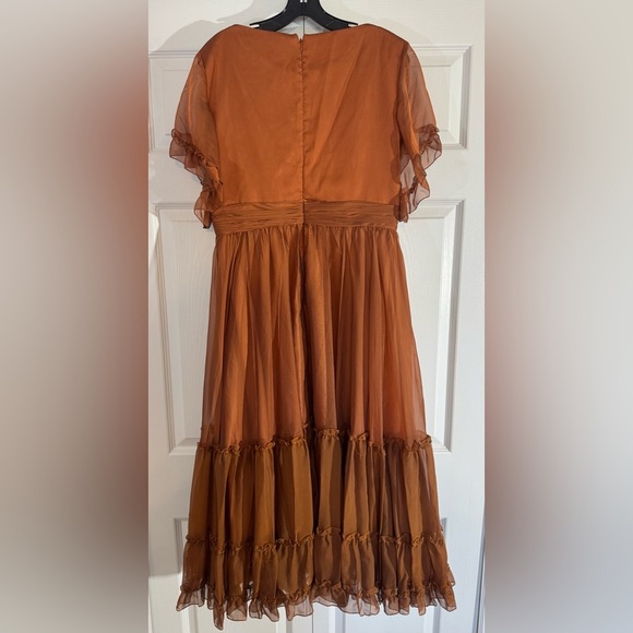 Mac Duggal 68018 - Midi A-line Casual Ruched Dress NWT Size 12 - Picture 8 of 8